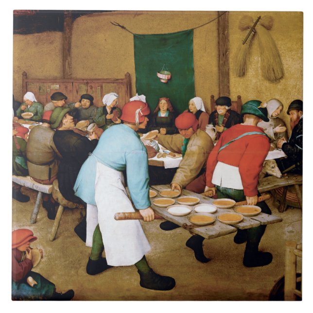 Bonde Bröllop, Pieter Bruegel Kakelplatta (Framsidan)