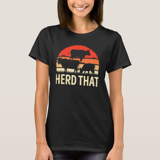 Bonde Driv Den Ko Bonde T Shirt (Framsida)