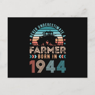 Bonde född 1944 80-årspresent Jordbrukspresent Ret Vykort