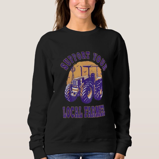 Bonde Stöd din lokala bonde T Shirt (Framsida)