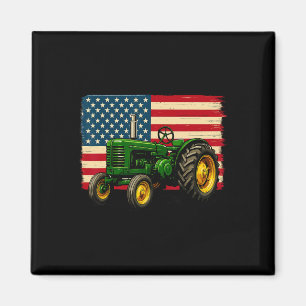 Bonde Traktor Usa Flagga 4:e Juli Magnet