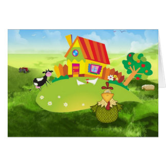 Bondechick Hälsningskort