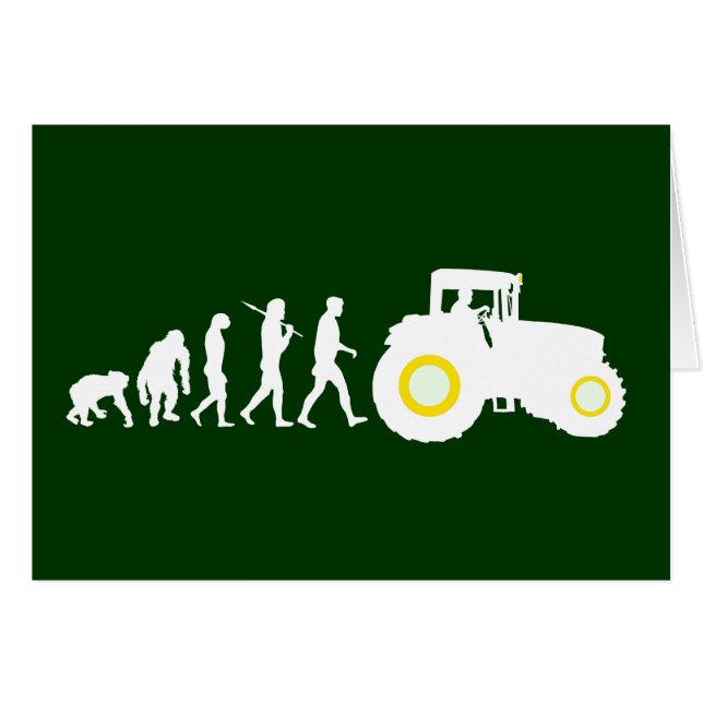 Bondeevolution av chaufförer för hälsningskort (Framsidan Horizontal)