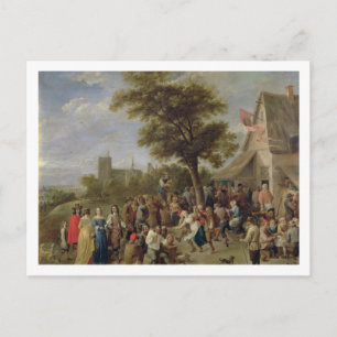 BondeGlad-Danande, c.1650 (olja på kanfas) Helg Vykort