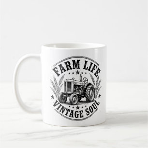 Bondeliv – Vintage Själ Rustikt Landsbygdsliv Kaffemugg