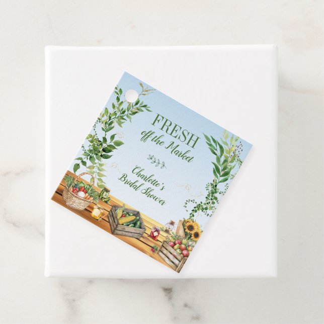 Bondemarknad, Bröllopsfest direkt från marknaden Gåvor Etiketter (På plats)