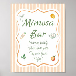 Bondemarknad Bröllopsfest Mimosa Bar Poster