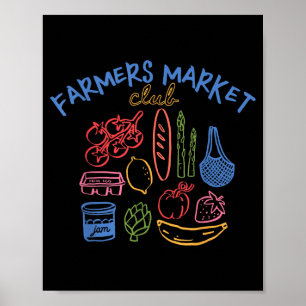 Bondemarknad Frukt Grönsak Estetik Matkultur Poster