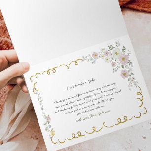 Bondemarknad Whimsical Blommig Ny Fru Tack Kort