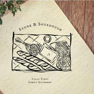 Bondemarknadsillustration Gummistempel Stämpel
