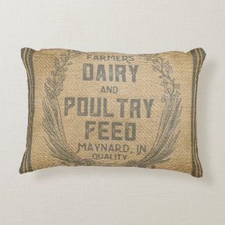Bondemejerihöna matar säckBurlap Prydnadskudde