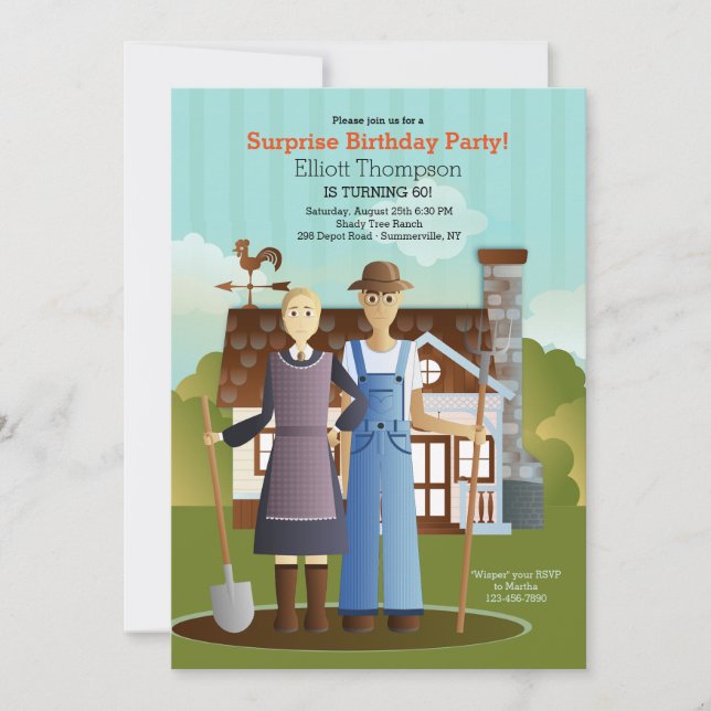 Bonden och hans fruinbjudan inbjudningar (Framsida)