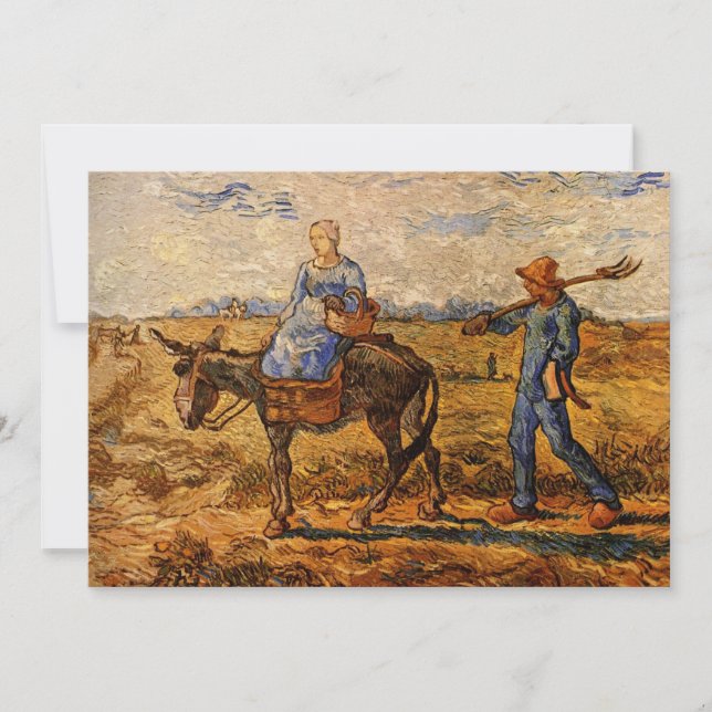 Bondepar av Vincent van Gogh Inbjudan (Framsida)