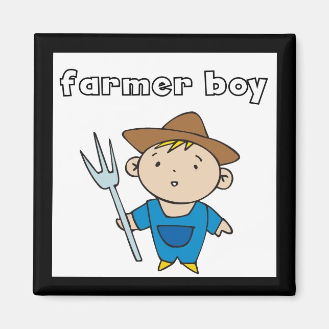 BondepojkeTshirts och gåvor Magnet (Framsidan)