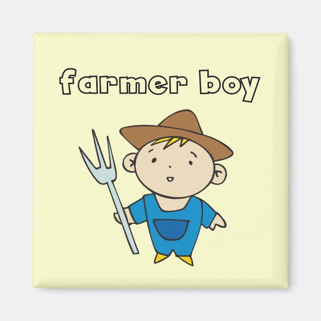 BondepojkeTshirts och gåvor Magnet (Framsidan)