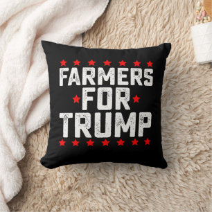 Bönder för Trump presidentval vintage Kudde