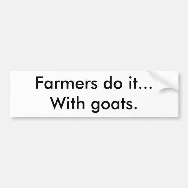 Bönder gör det… med goats. bildekal (Framsidan)