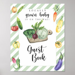 bönder marknadsför babydusch - gäst bok poster