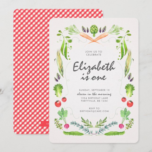 Bönder marknadsför födelsedaginbjudan inbjudningar (Fram/baksida)