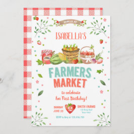 Bönder marknadsför partyet för flickan för inbjudningar