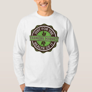 Bönder marknadsför precis för det vård- av det t-shirt