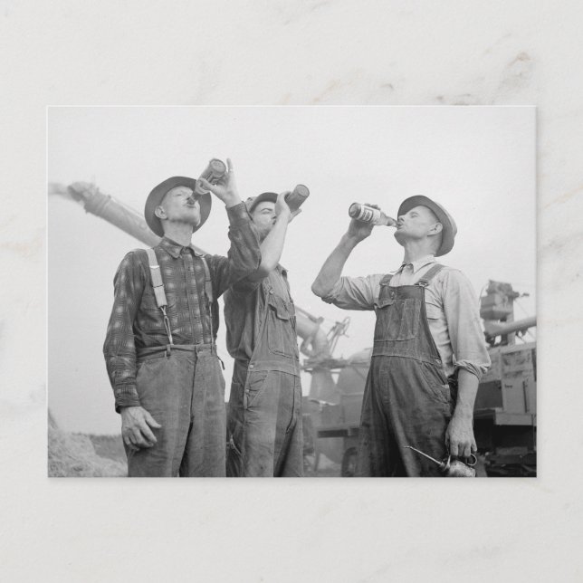 Bönder som dricker öl, 1941 vykort (Framsida)