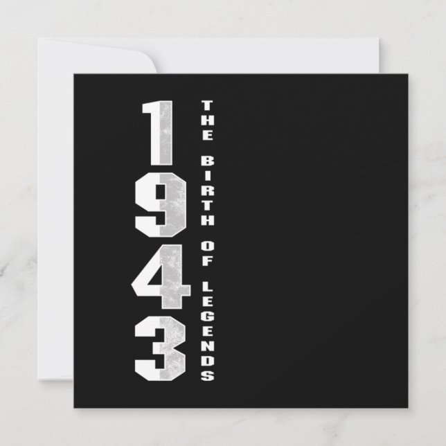 Böndernas födelse 1943 77:e födelsedag inbjudningar (Framsida)