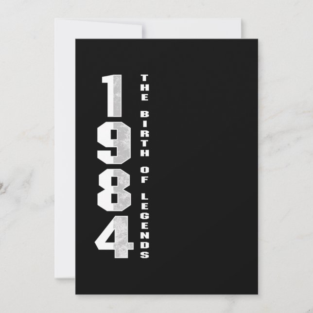 Böndernas födelse 1984 36:e födelsedag inbjudningar (Framsida)