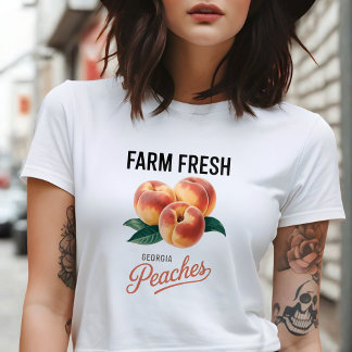 Bondfriska georgiska persikor Persikon Älskare T Shirt