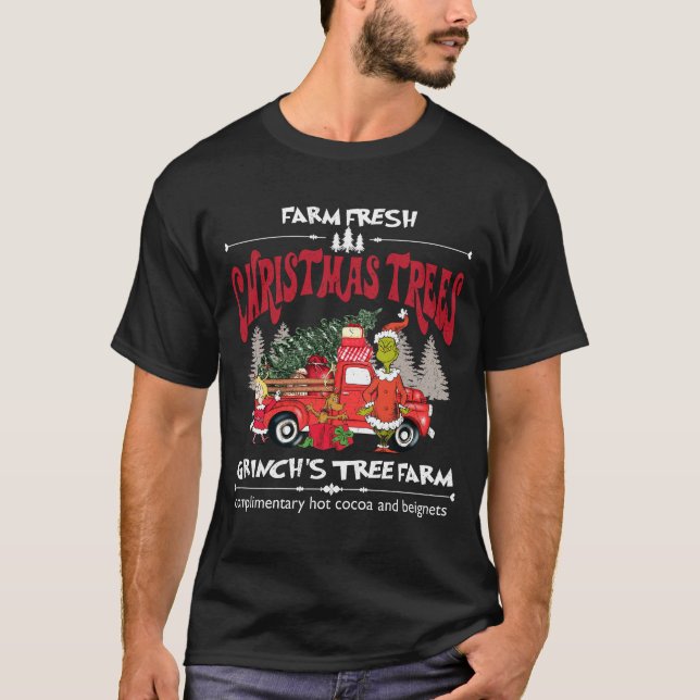 bondfriska julgranar grinch t shirt (Framsida)