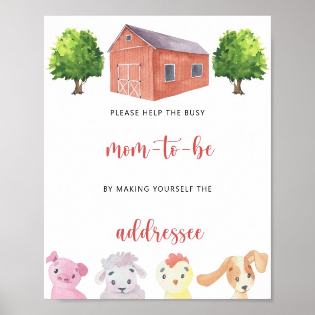 Bondgård - adressat poster (Framsidan)