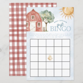 Bondgård Baby Shower Bingo Spel