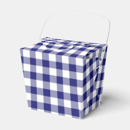 Bondgård Blå & Vit Rutig Gingham Mönster Presentaskar
