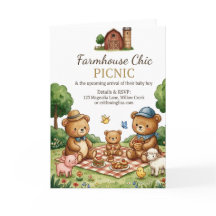 Bondgård Chic Picknick Inbjudan