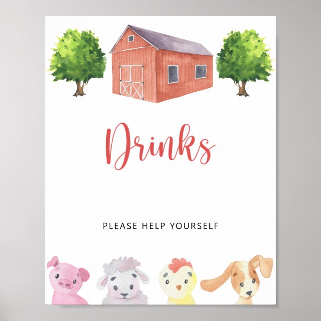 Bondgård - drycker poster (Framsidan)