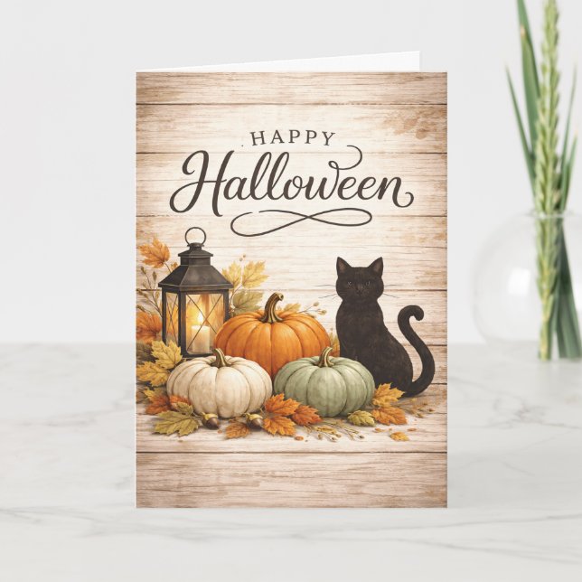 Bondgård färgglada pumpor Halloween Kort (Framsida)