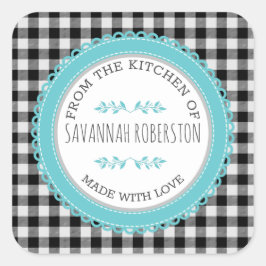 Bondgård Från köket Personlig Sticker Fyrkantigt Klistermärke