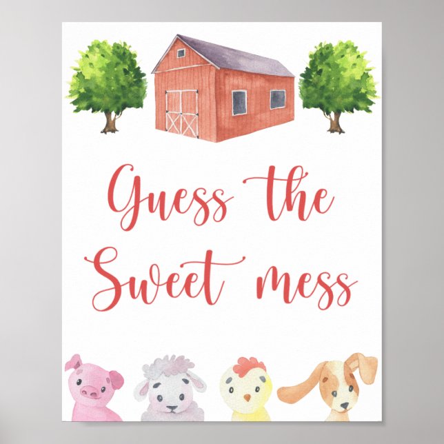 Bondgård \ Gissa den söta röra Poster (Framsidan)