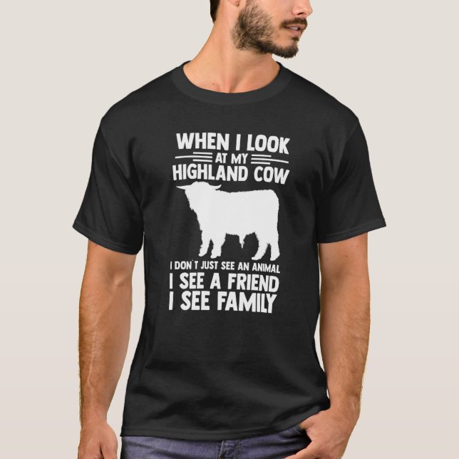 Bondgård Highland Ko T Shirt (Framsida)