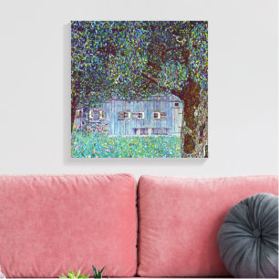 Bondgård i Övre Österrike av Gustav Klimt Canvastryck