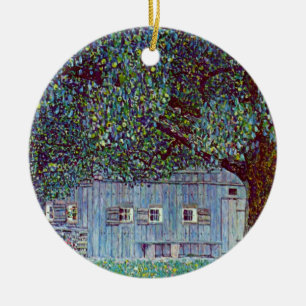 Bondgård i Övre Österrike av Gustav Klimt Julgransprydnad Keramik