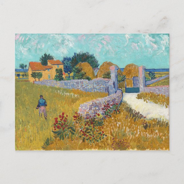 Bondgård i Provence av Vincent van Gogh (1888) Vykort (Framsida)