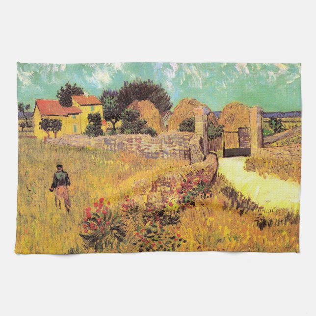 Bondgård i Provence av Vincent van Gogh Kökshandduk (Horisontell)