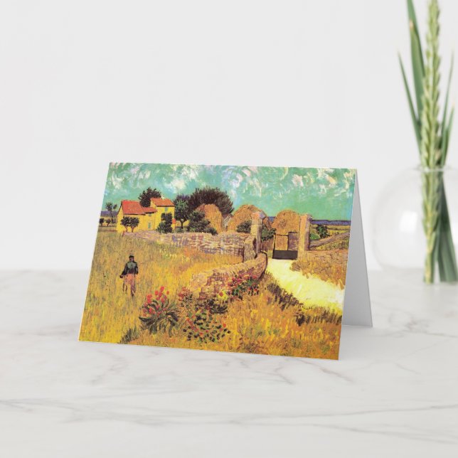 Bondgård i Provence av Vincent van Gogh Kort (Framsida)