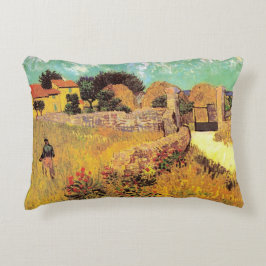 Bondgård i Provence av Vincent van Gogh Prydnadskudde