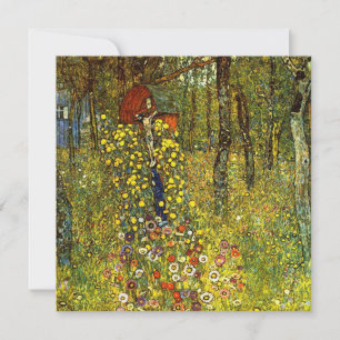 Bondgård med krucifix av Gustav Klimt