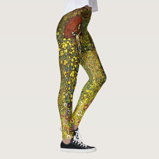 Bondgård med krucifix av Gustav Klimt Leggings (Höger)