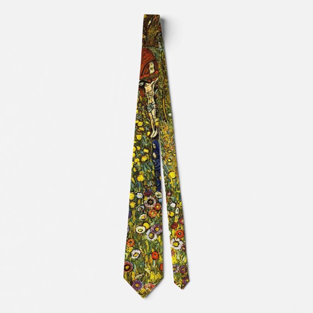 Bondgård med krucifix av Gustav Klimt Slips (Framsida)