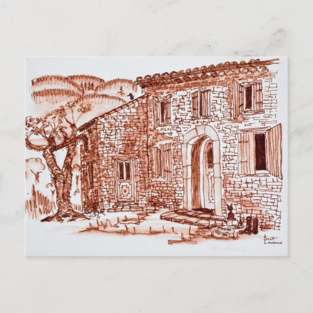 Bondgård Nära Grasse | Provence, Frankrike Vykort (Framsida)
