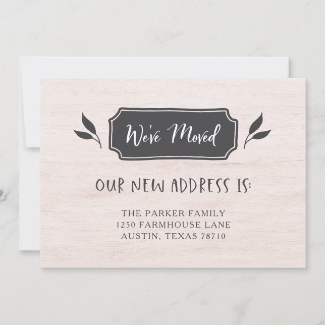 Bondgård | Ny adress Meddelande (Framsida)